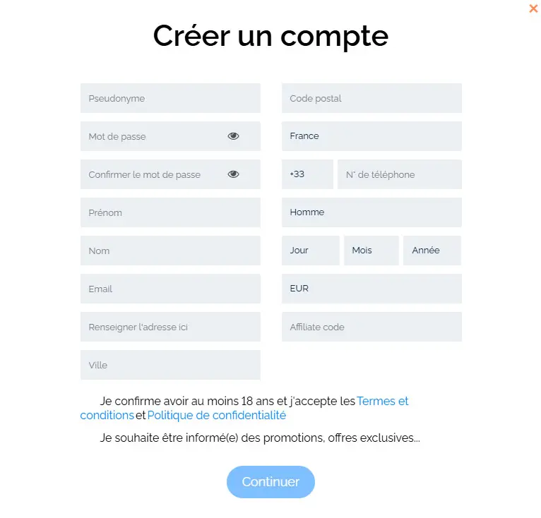 Proceso de registro VULKANBET CASINO