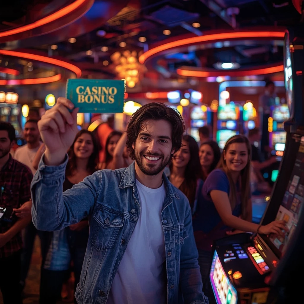 una persona con un bono de casino VULKANBET CASINO
