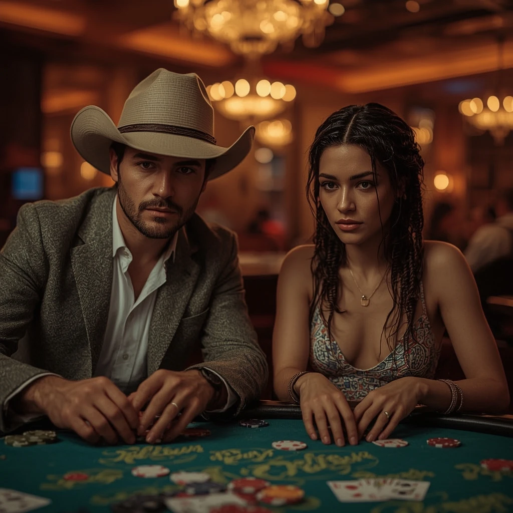 foto de dos jugadores de póker VULKANBET CASINO