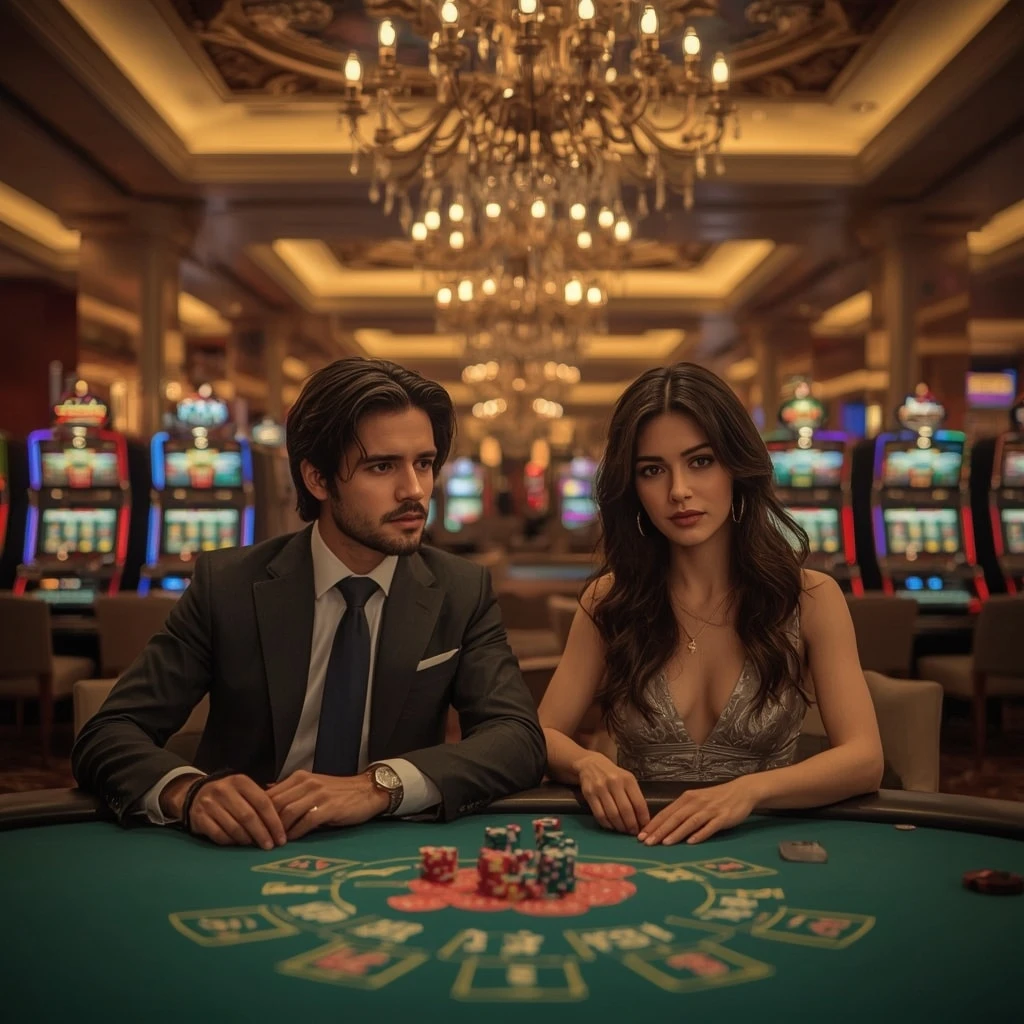 Dos jugadores de póker en VULKANBET CASINO